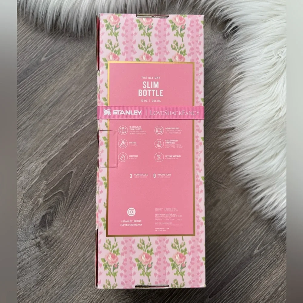 🎀 NIB Stanley X LoveShackFancy All Day Slim
Bottle | 12oz Blooming Heirloom - Picture 9 of 11